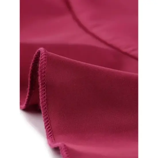 Agnes Orinda Women's Plus Size Satin Ruffle Trim Lingerie V Neck Sleepwear Slips Pajamas Nightgown image {4}