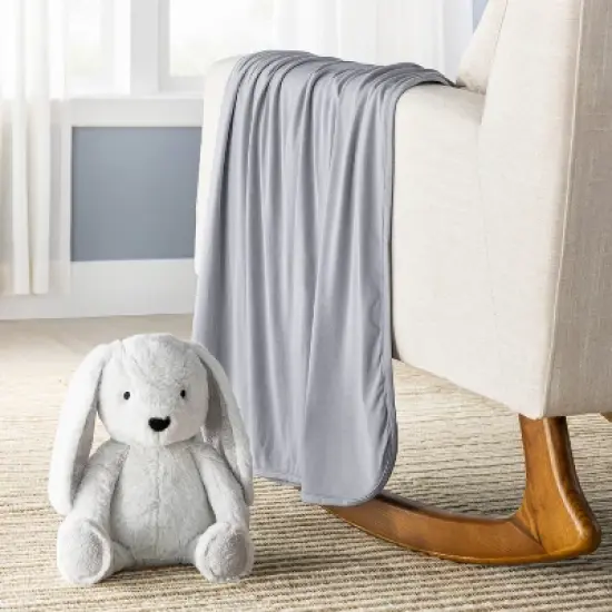 Rayon from Bamboo Swaddle Baby Blanket - Gray - Cloud Island&trade; image {1}
