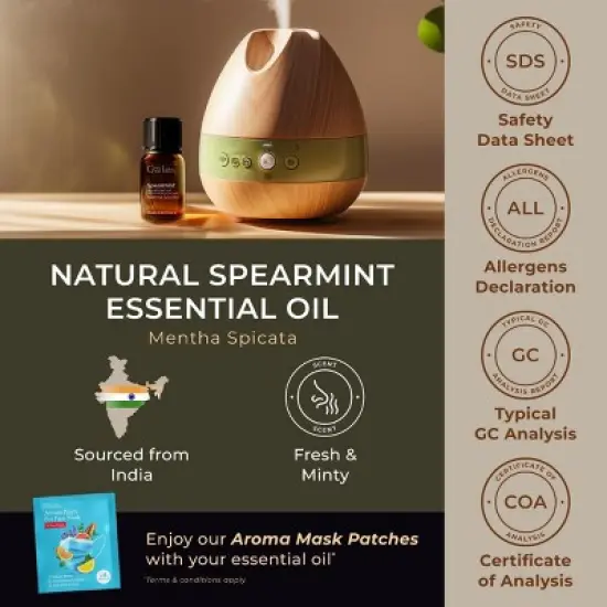 Spearmint Essential Oil -  Gya Labs Spearmint Oil - 0.34 Fl Oz image {3}