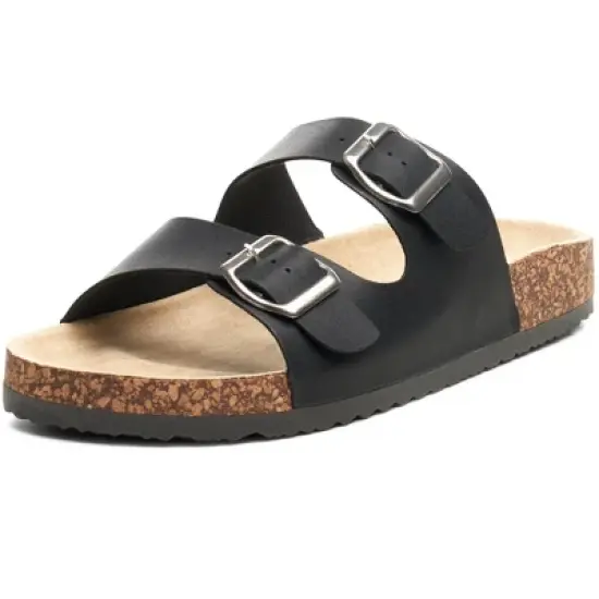Alpine Swiss Womens Casual Double Strap Slide Sandals image {6}