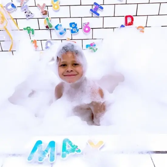 SoapSox Washable Alphabet Bath Toy with Mesh Storage Bag image {1}