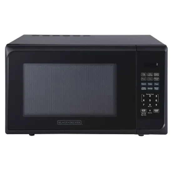 BLACK+DECKER 1.1 cu ft 1000W Microwave Oven - Stainless Steel Black: Countertop, Child Lock, 6 One-Touch Settings image {2}