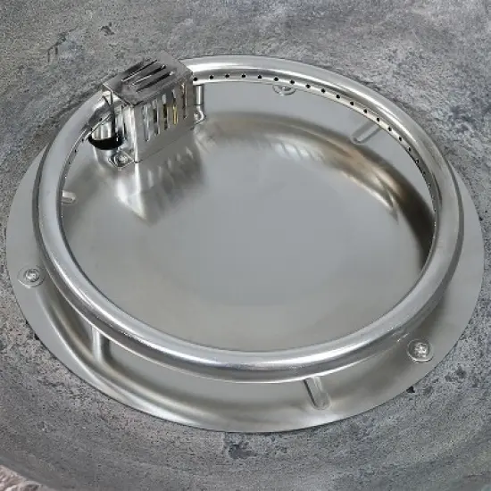 Sunnydaze Outdoor Cast Stone Propane Gas Fire Pit Heater Kit with Lava Rocks - 30" Diameter image {4}