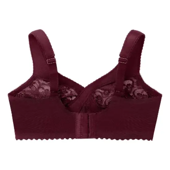 Glamorise Womens MagicLift Original Support Wirefree Bra 1000 Burgundy image {4}