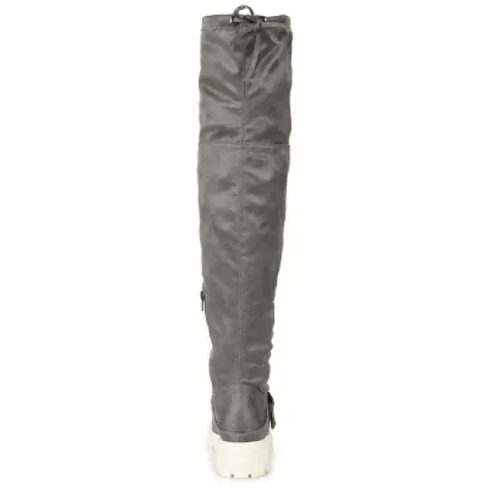 Journee Collection Womens Salisa Tru Comfort Foam Wide Calf Block Heel Over The Knee Boots image {2}