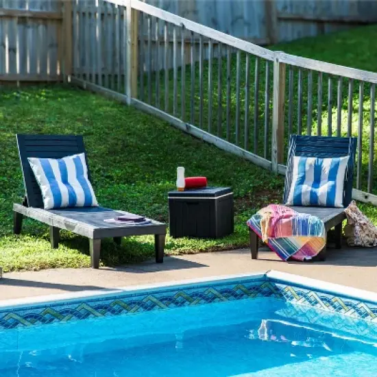 Sunnydaze 5-Position Adjustable Sun Lounger Polypropylene Resin - Black image {4}