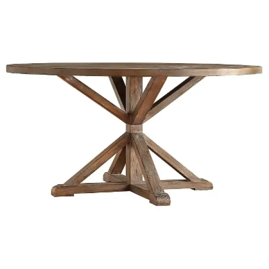 Sierra Round Dining Table Wood Brown - Inspire Q image {1}