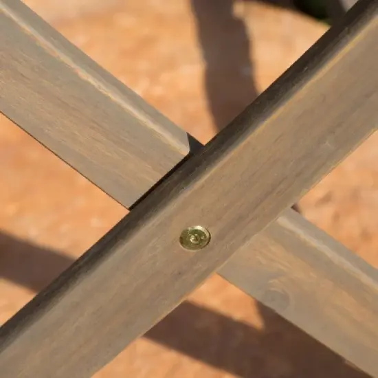 42.5"L Folding Table, Outdoor Patio Acacia Wood Folding Dining Table -ModernLuxe image {7}