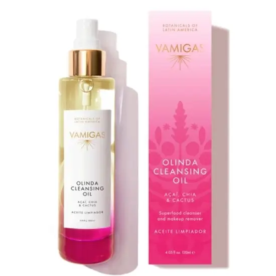 Vamigas Olinda A&ccedil;a&iacute;, Chia & Cactus/Nopal Face Cleansing Oil - 4.05 fl oz image {1}