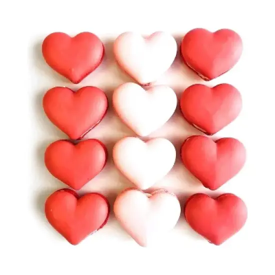 Silikomart Heart Macaroon Silicone Baking Sheet, 42 Cavities image {2}