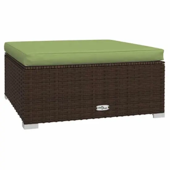 vidaXL Garden Lounge Set Brown, Green image {6}