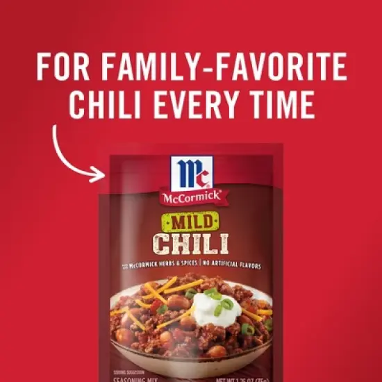 McCormick Mild Chili Seasoning Mix - 1.25oz image {11}