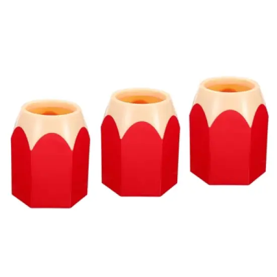 Unique Bargains Desk Cute Pencil Shape Pen Pencil Holders 3 Pcs image {9}