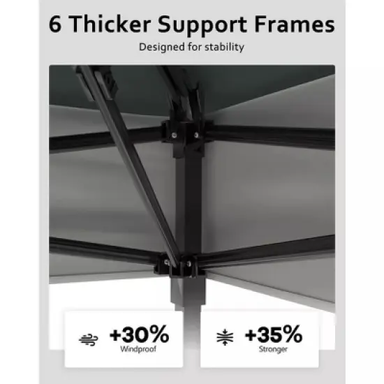 13x13 Ft Pop Up Canopy Tent with Mosquito Netting &  Carrying Bag, Instant Portable Shelter, Heavy Duty Foldable Gazebo for Outdoor Backyard image {3}