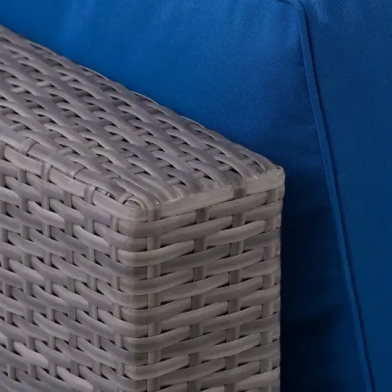 Parksville 3pc Patio Sectional Set - Gray - CorLiving image {7}