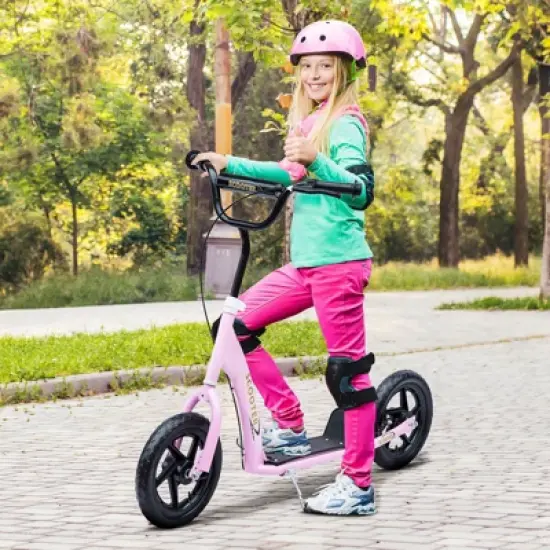 DSVIMOY Balance Bike for Kids 5-12 Years Old, Kids Bike with Adjustable Height Handlebar, Easy to Carry, Pink, 31.7"*13.7"*34.6" image {1}