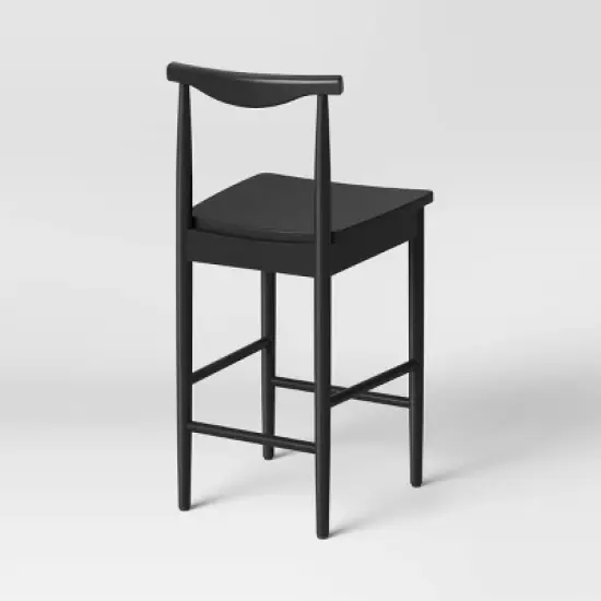 Biscoe Wood Counter Height Barstool Black - Threshold&trade; image {3}