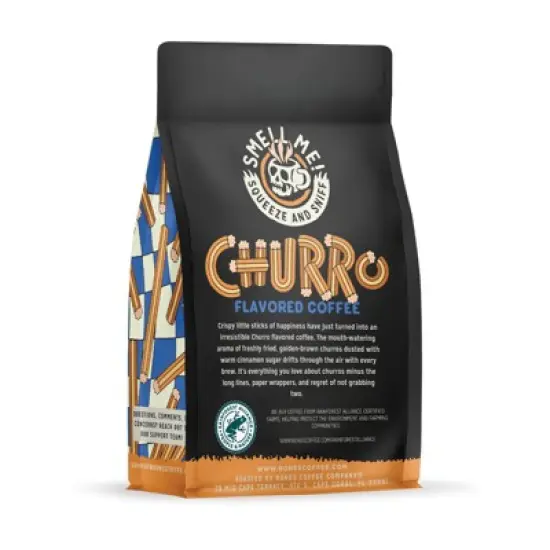 Bones Coffee Company Churro Ground Coffee Beans Churro Flavor 12 oz Medium Roast (Ground) image {1}