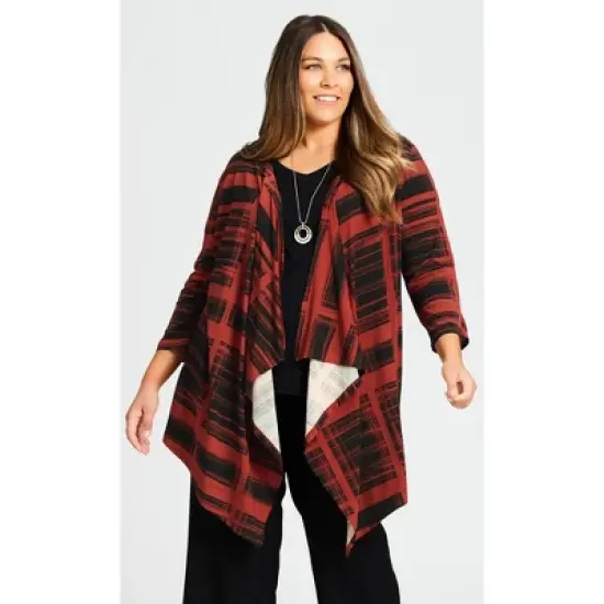 Women's Plus Size Peta Overpiece- red | AVENUE image {3}