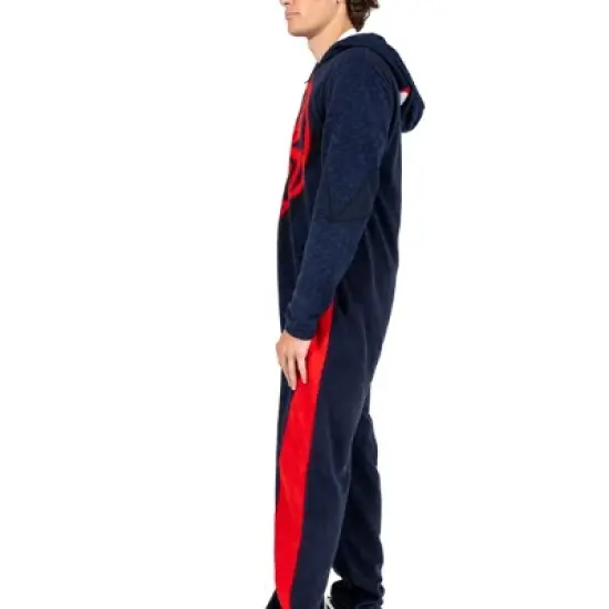 Spider-Man Miles Morales Men's Hooded Union Suit With Leg Hem image {1}
