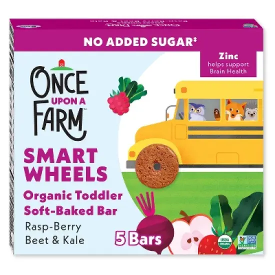 Once Upon a Farm Smart Wheels Baby Meals - Rasp-Berry & Kale - 0.67oz/5ct image {10}