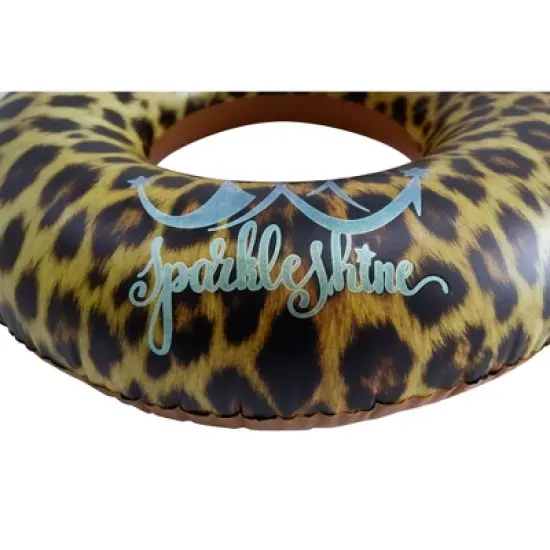 Pool Central 35" Inflatable Leopard Print Swimming Pool Inner Tube image {2}