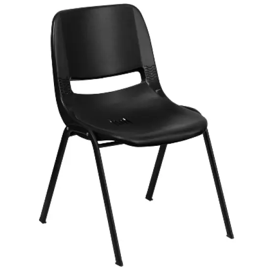 Emma and Oliver Ergonomic Kid's Shell Stack Chair - 12" Seat Daycare Home School image {12}