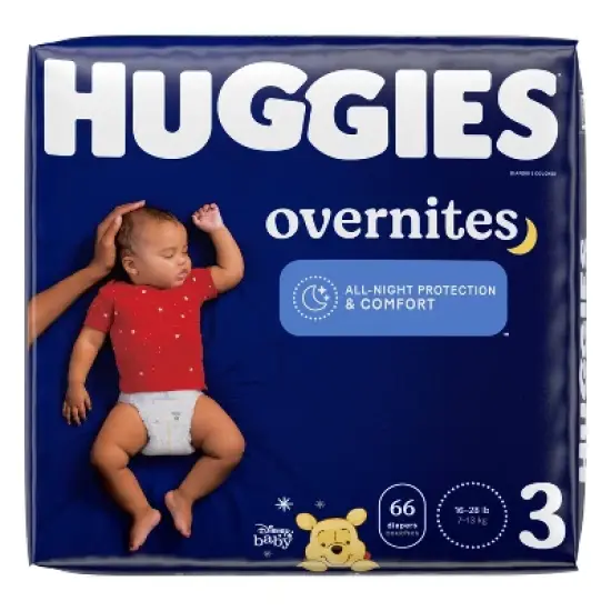 Huggies Overnites Nighttime Baby Diapers &ndash; (Select Size and Count) image {8}