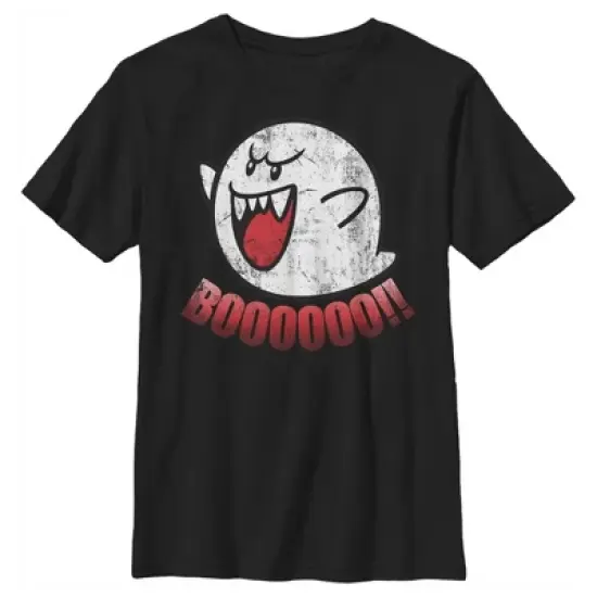 Boy's Nintendo Retro Boo Ghost T-Shirt image {3}