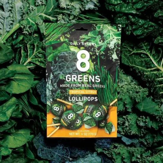 8Greens Lollipops Citrus Flavor Dietary Supplement - 10ct image {4}