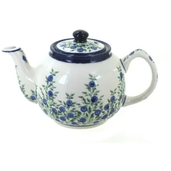 Blue Rose Polish Pottery 596 Zaklady Medium Teapot image {11}