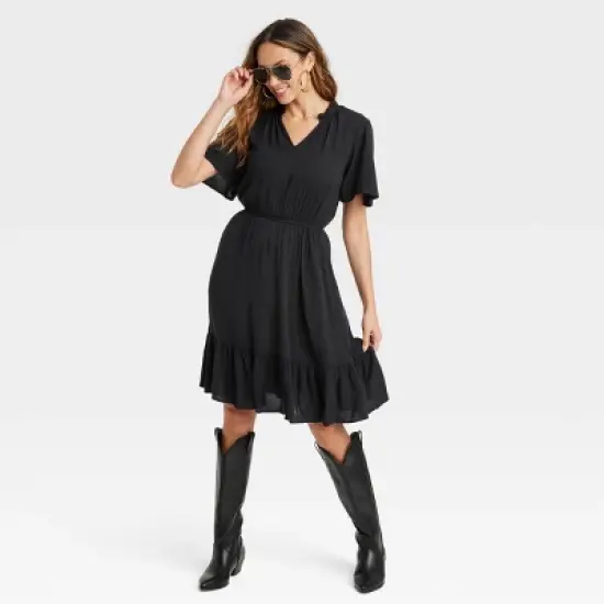 Women's Flutter Short Sleeve Tiered Dress - Knox Rose&trade; image {2}