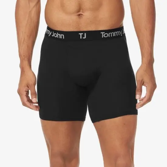 TJ | Tommy John&trade; Men's 6" Boxer Briefs 2pk - Black/Green image {1}