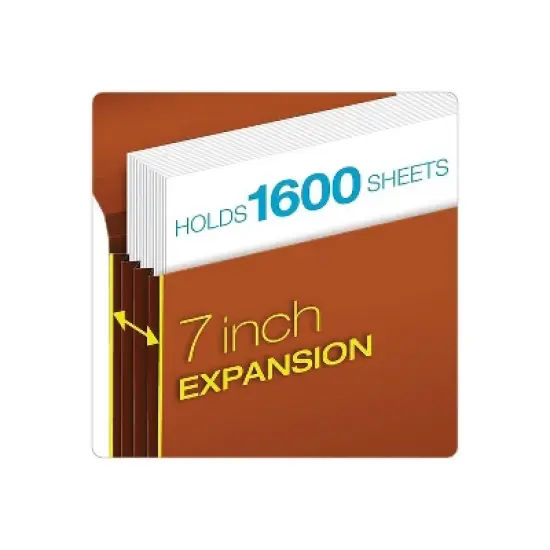 Pendaflex Heavy Duty Expanding Wallet with Flap & Cord Closure Letter Brown (CL1084GLHD) image {3}