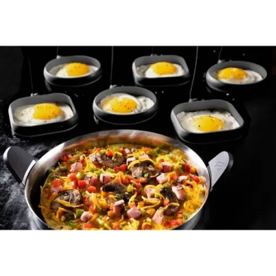 Blackstone Stainless Steel Omelette and Egg Rings: Dishwasher-Safe, Heat-Resistant, Grill Cookware Set image {5}