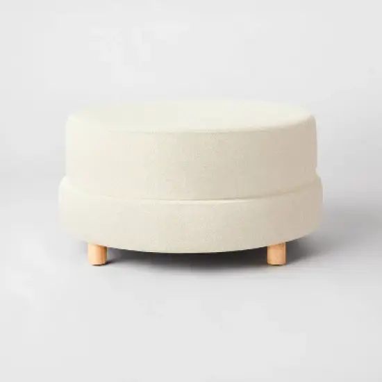 Wilmington Upholstered Round Ottoman - Threshold&trade; designed with Studio McGee image {2}