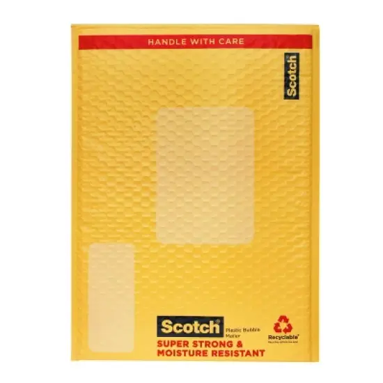 Scotch Poly Yellow Bubble Mailer Size 5 image {2}