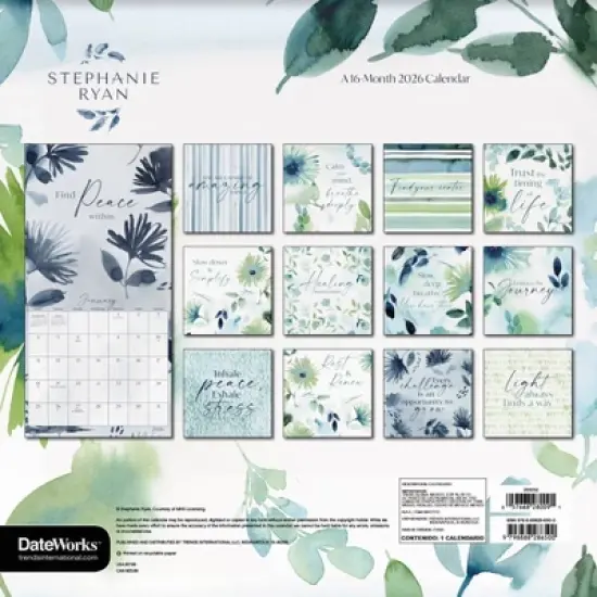 Trends International 2026 Whisper Song by Stephanie Ryan 12"x12" Wall Calendar image {3}