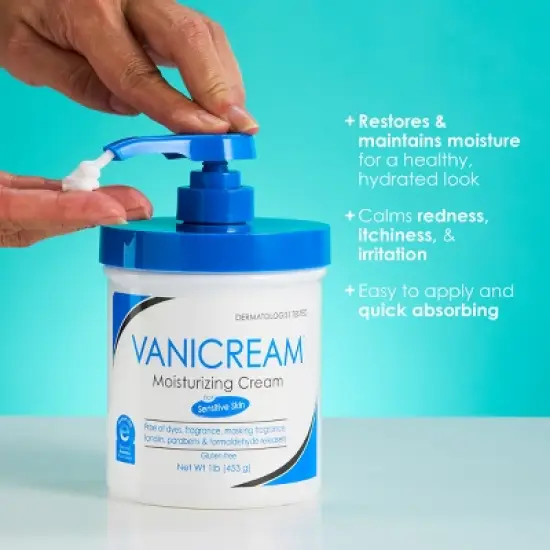 Vanicream Moisturizing Cream for Sensitive Skin with Pump - Unscented - 16oz image {5}