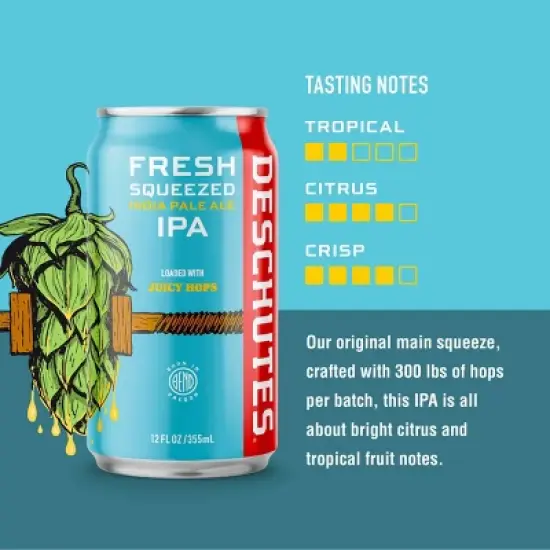 Deschutes Fresh Squeezed IPA Beer - 6pk/12 fl oz Cans image {3}