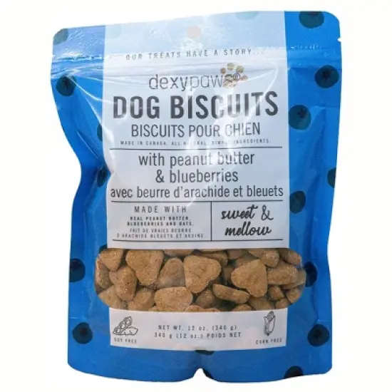 Dexypaws Peanut Butter & Blueberry Dog Biscuits 12oz &ndash; Natural image {9}