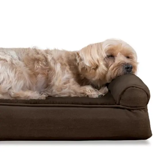 FurHaven Plush & Suede Full Support Sofa Dog Bed image {4}