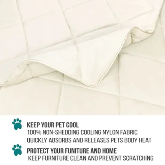 PetAmi Cooling Dog Blanket, Lightweight Reversible Fluffy Fuzzy Pet Throw Furniture Bed Couch Sofa Cover Protector image {3}