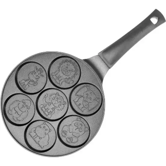 Animal Mini Pancake Pan - Make 7 Unique Flapjack Zoo Animals, Including a Elephant, Giraffe and More- Pancake Griddle for Breakfast Fun & Easy Cleanup image {3}