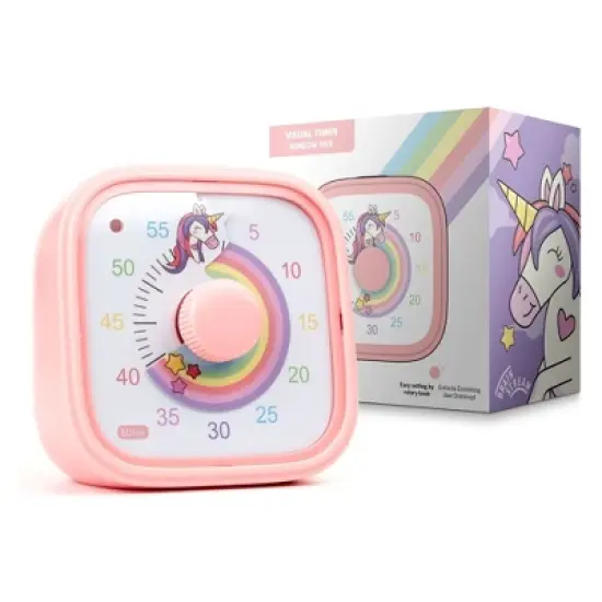 Visual Timer for Kids &ndash; Rainbow Ride Clock - Silent Time Management &ndash; 60 Minute Countdown &ndash; Focus and Productivity Tool, Fun Design, Adjustable Alarms image {3}