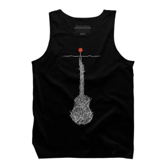 Men's Design By Humans Music Always Finds A Way By NomAdartStudio Tank Top image {2}