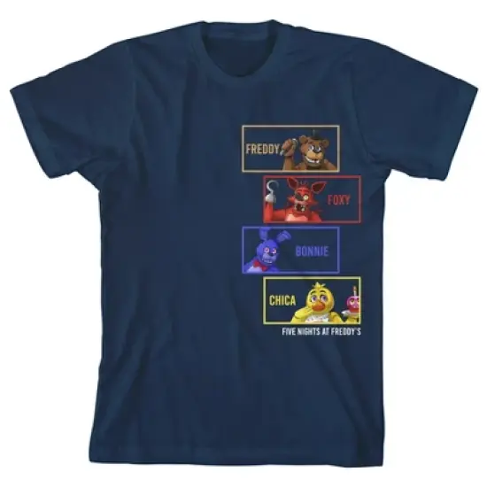 Five Nights At Freddy's Boxed Characters Boy's Navy T-shirt image {4}