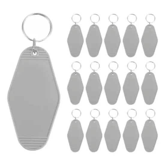 Unique Bargains Blank Vintage Motel Keychain for DIY Ornament Backpack Label 16 Pcs image {12}