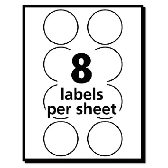 Avery Printable Removable Color-Coding Labels 1 1/4" dia Neon Orange 400/Pack 05476 image {3}