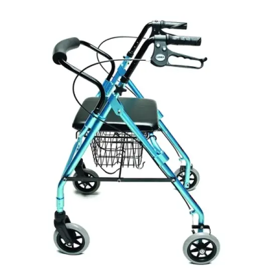 Graham Field Lumex Walkabout Lite Rollator with Seat and Wheels w/ Ergonomic Hand Grips & adjustable Handle Height for Everyday Use image {3}